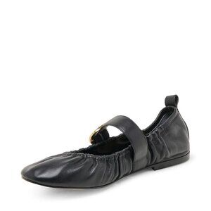 Schultz Mary Jane Black Leather Mary Jane Flats – Size 9.5 – Hardly Worn